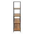 Seaford Bookcase with 4 Shelves in Black and Oak - image 3