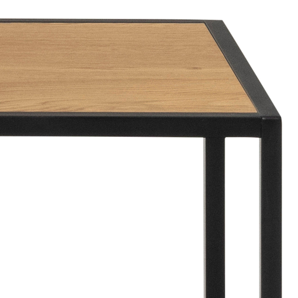 Seaford Bookcase with 4 Shelves in Black and Oak - image 7