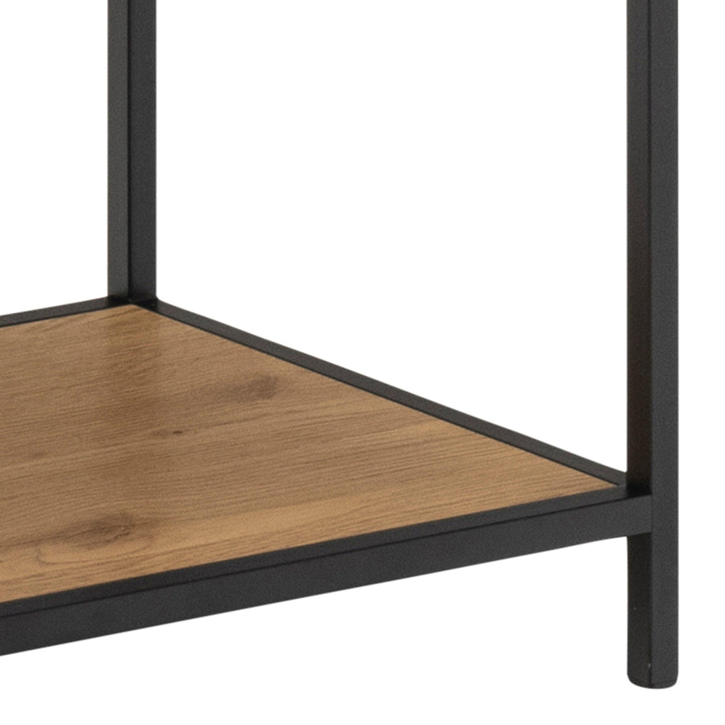 Seaford Bookcase with 4 Shelves in Black and Oak - image 9