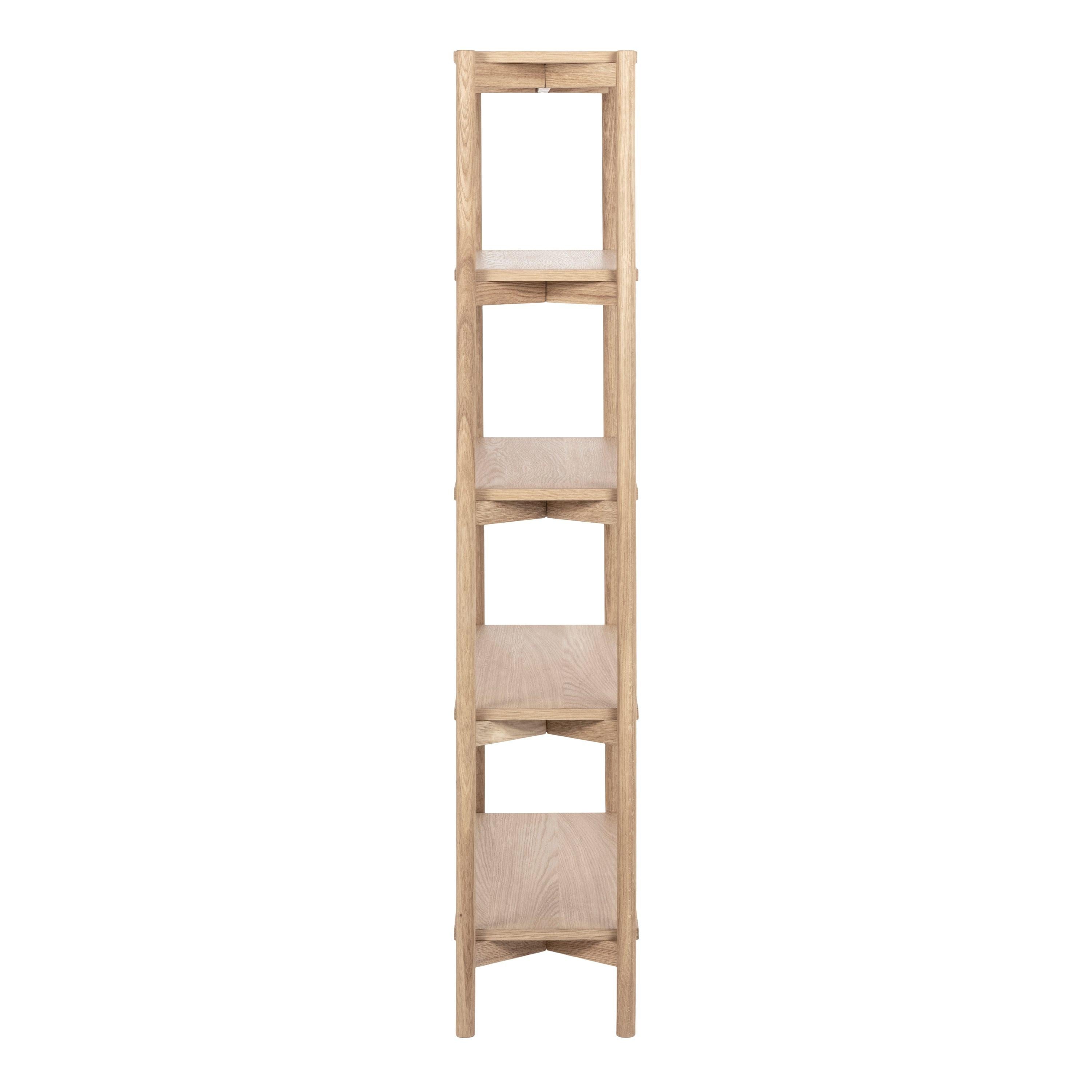 Braidwood Bookcase with 4 Shelves in White Oak Veneer - image 3