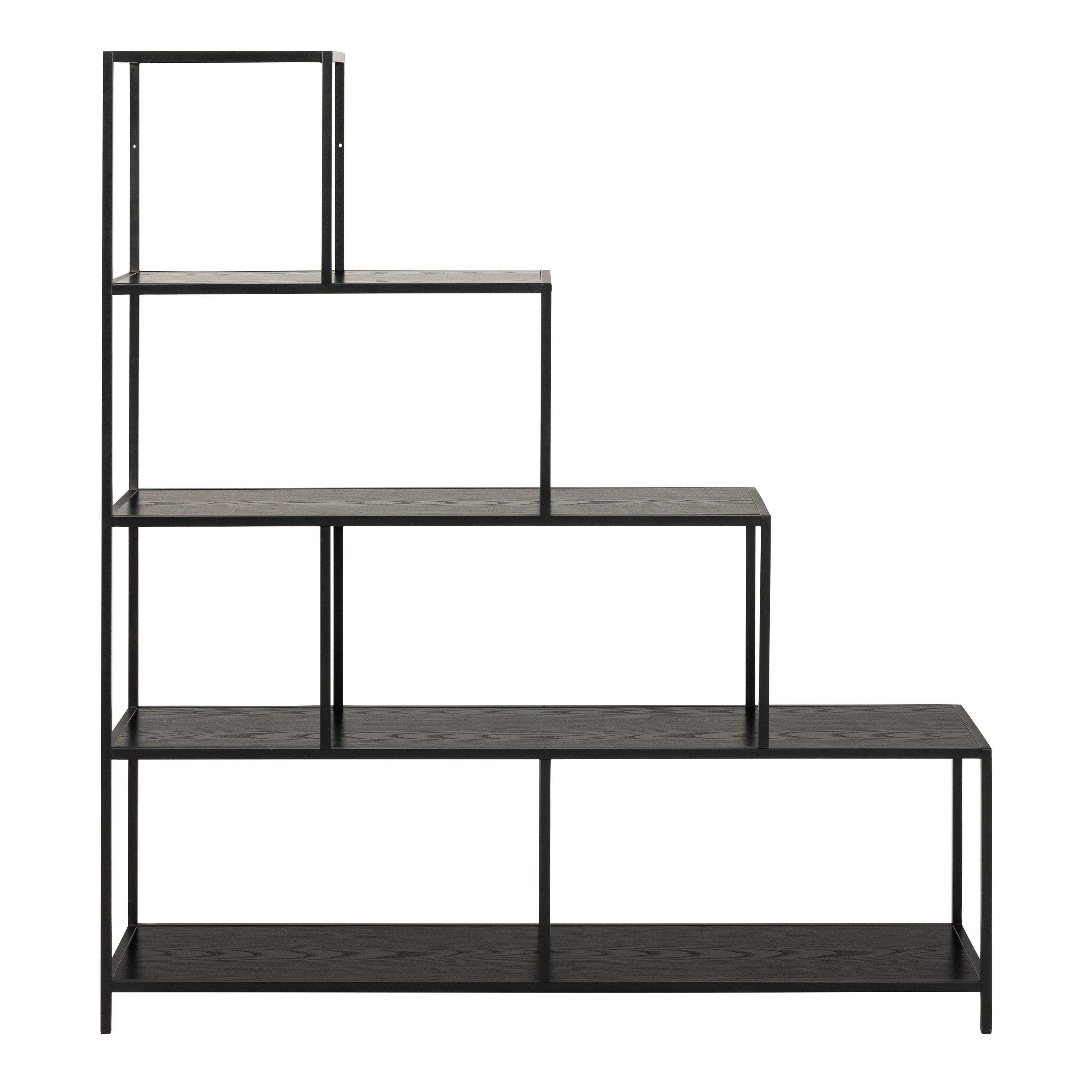 Seaford Bookcase with 4 Shelves in Black - image 2
