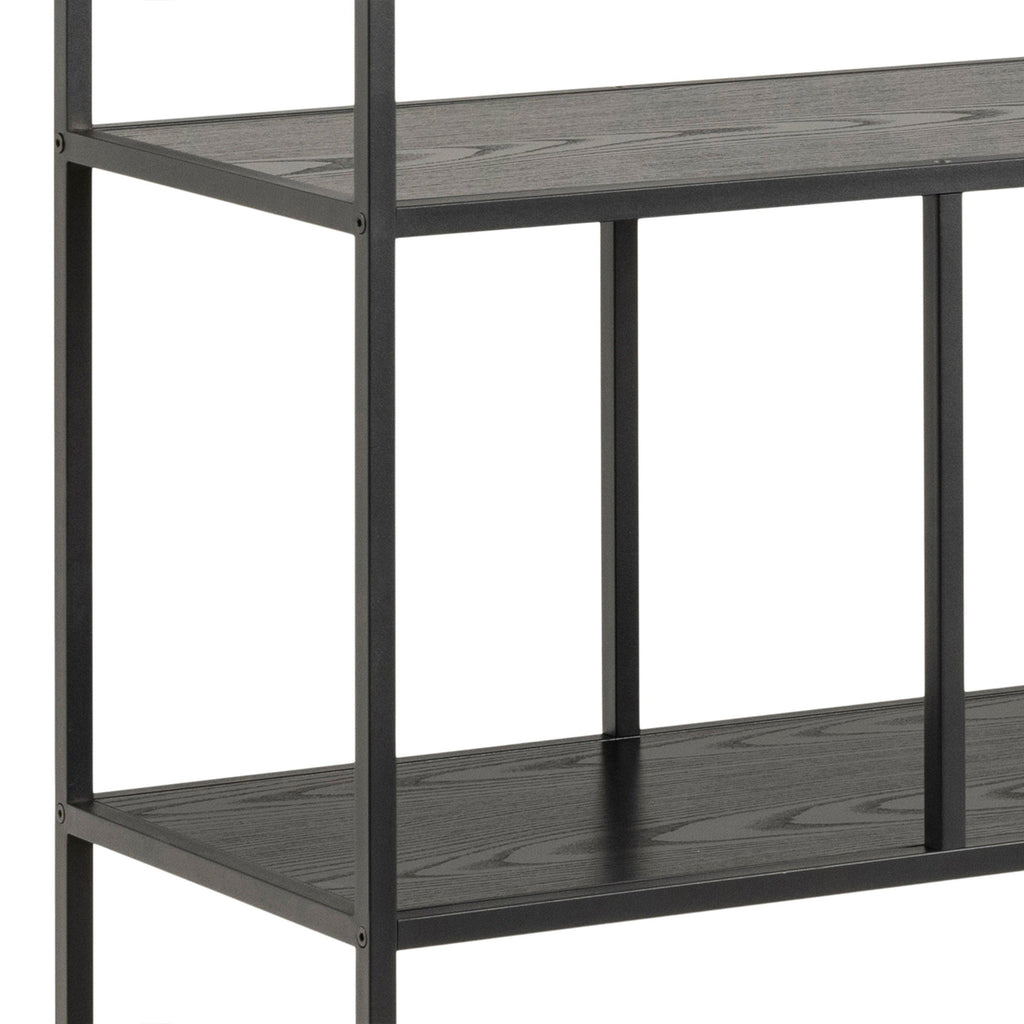 Seaford Bookcase with 4 Shelves in Black - image 6