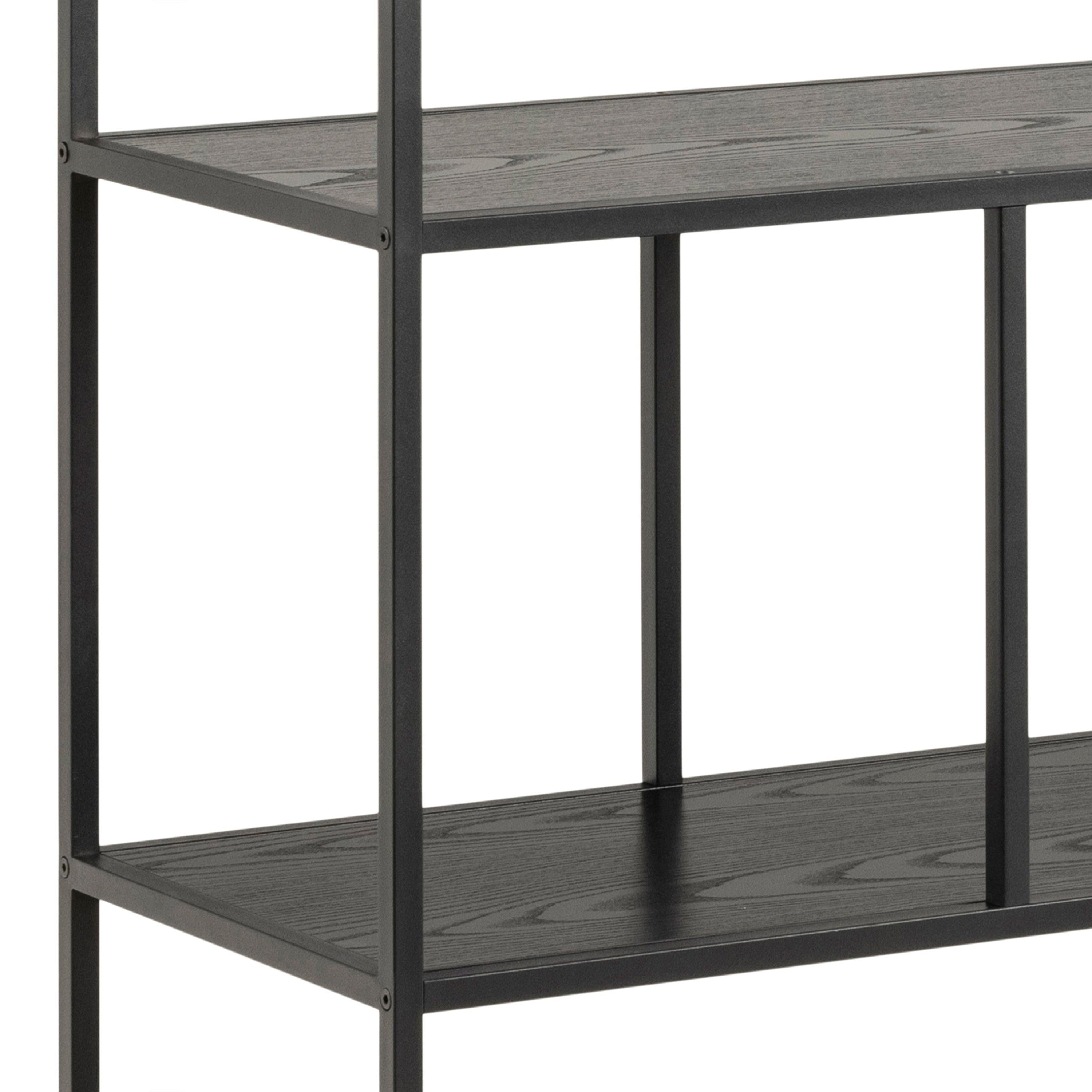 Seaford Bookcase with 4 Shelves in Black - image 6