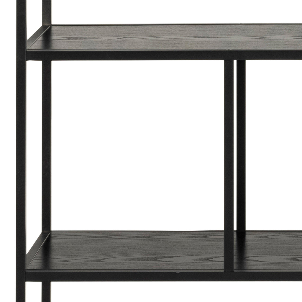 Seaford Bookcase with 4 Shelves in Black - image 7