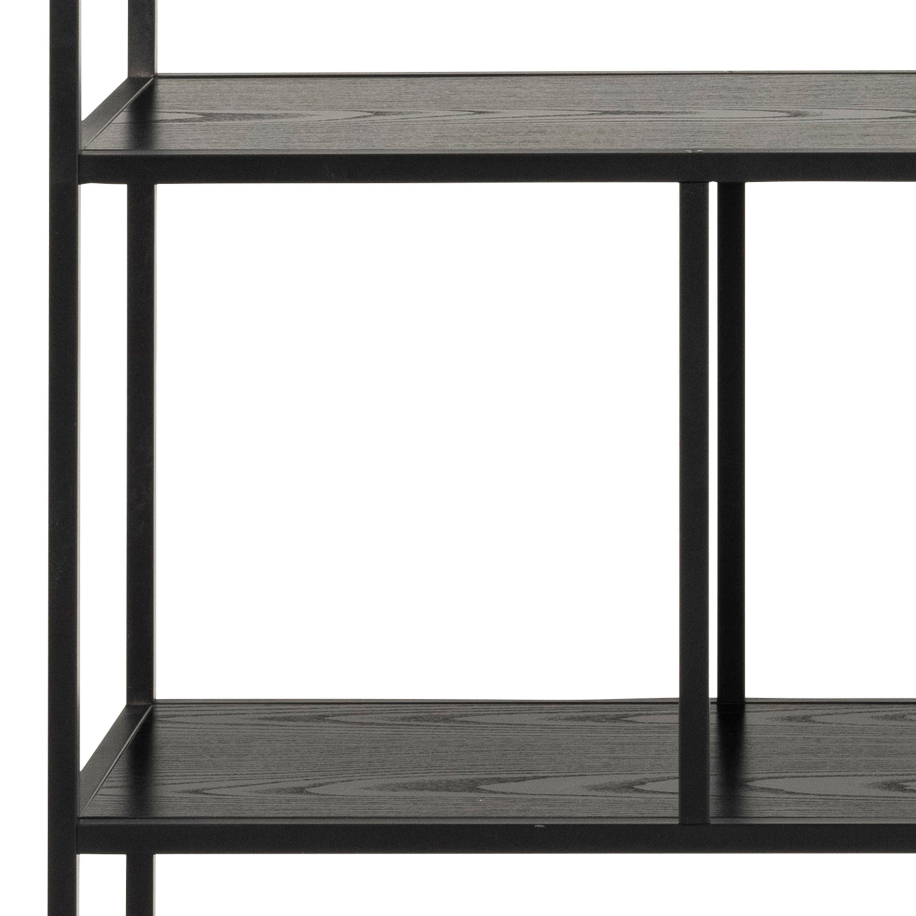 Seaford Bookcase with 4 Shelves in Black - image 7