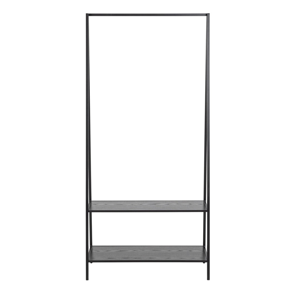 Seaford Clothes Rack with 2 shelves in Black - image 2