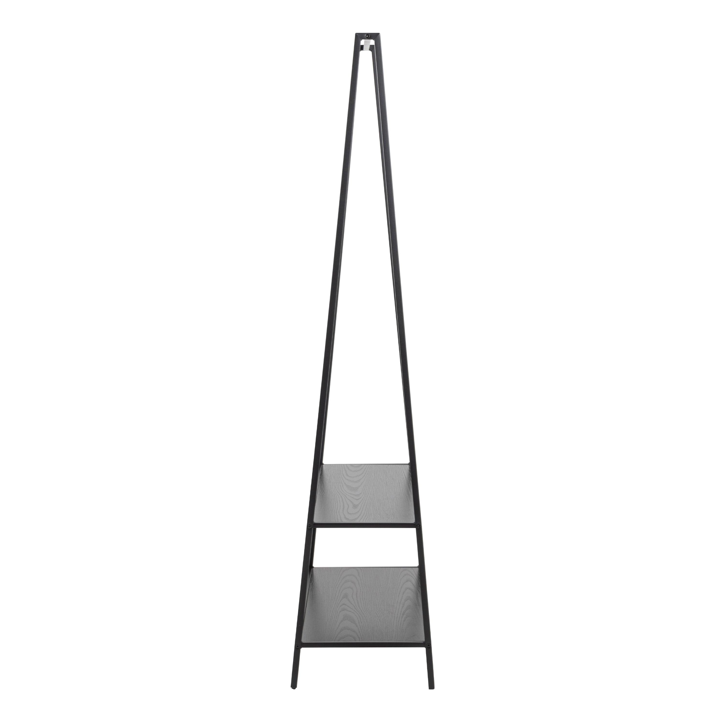 Seaford Clothes Rack with 2 shelves in Black - image 3