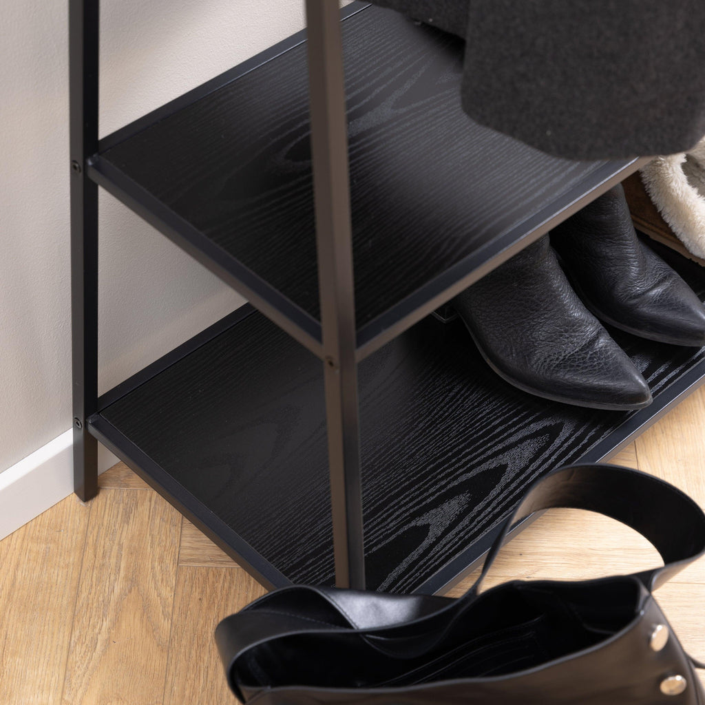 Seaford Clothes Rack with 2 shelves in Black - image 5
