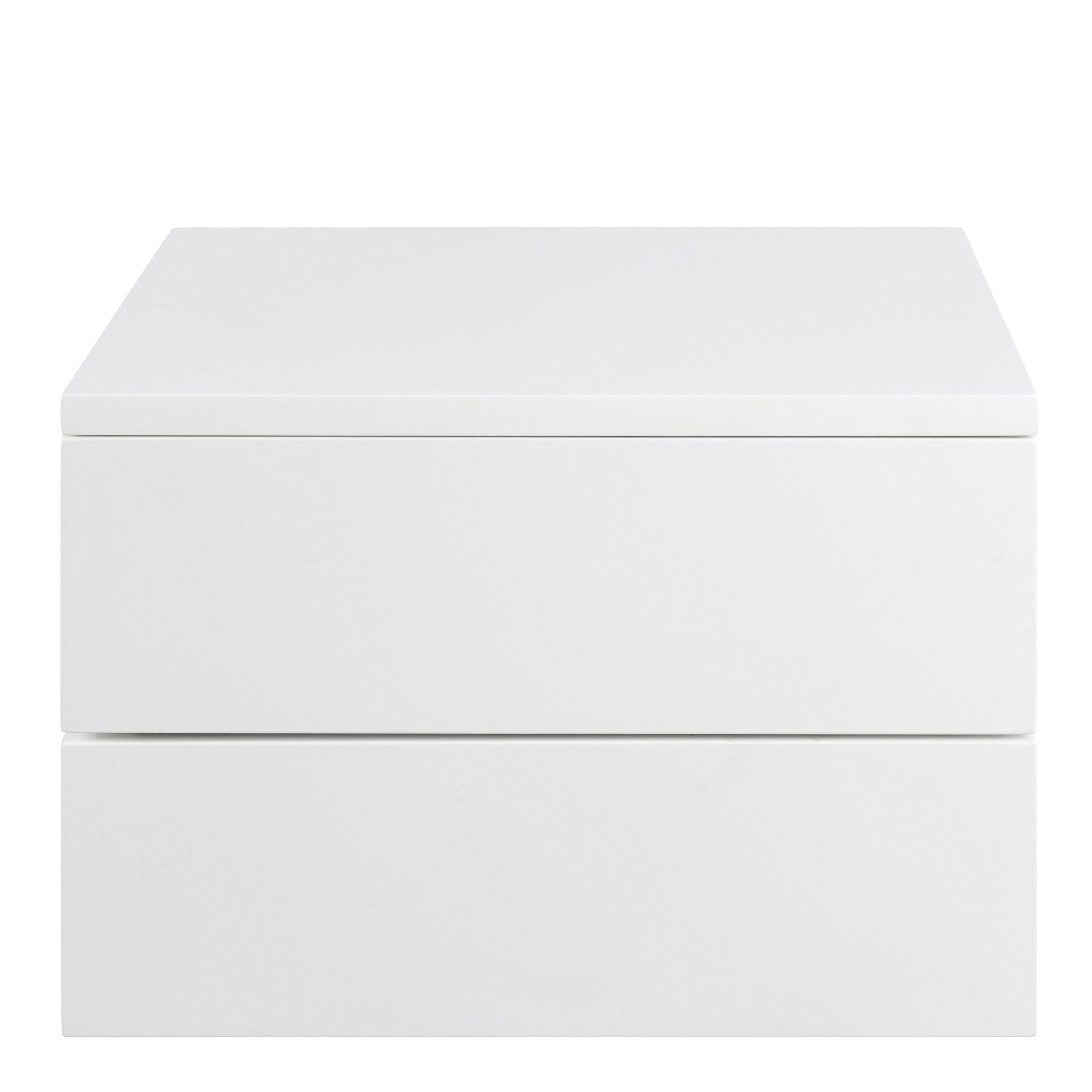 Avignon Bedside Table with 2 Drawers in White - image 2