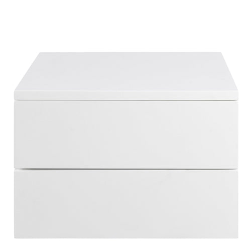 Avignon Bedside Table with 2 Drawers in White - image 2