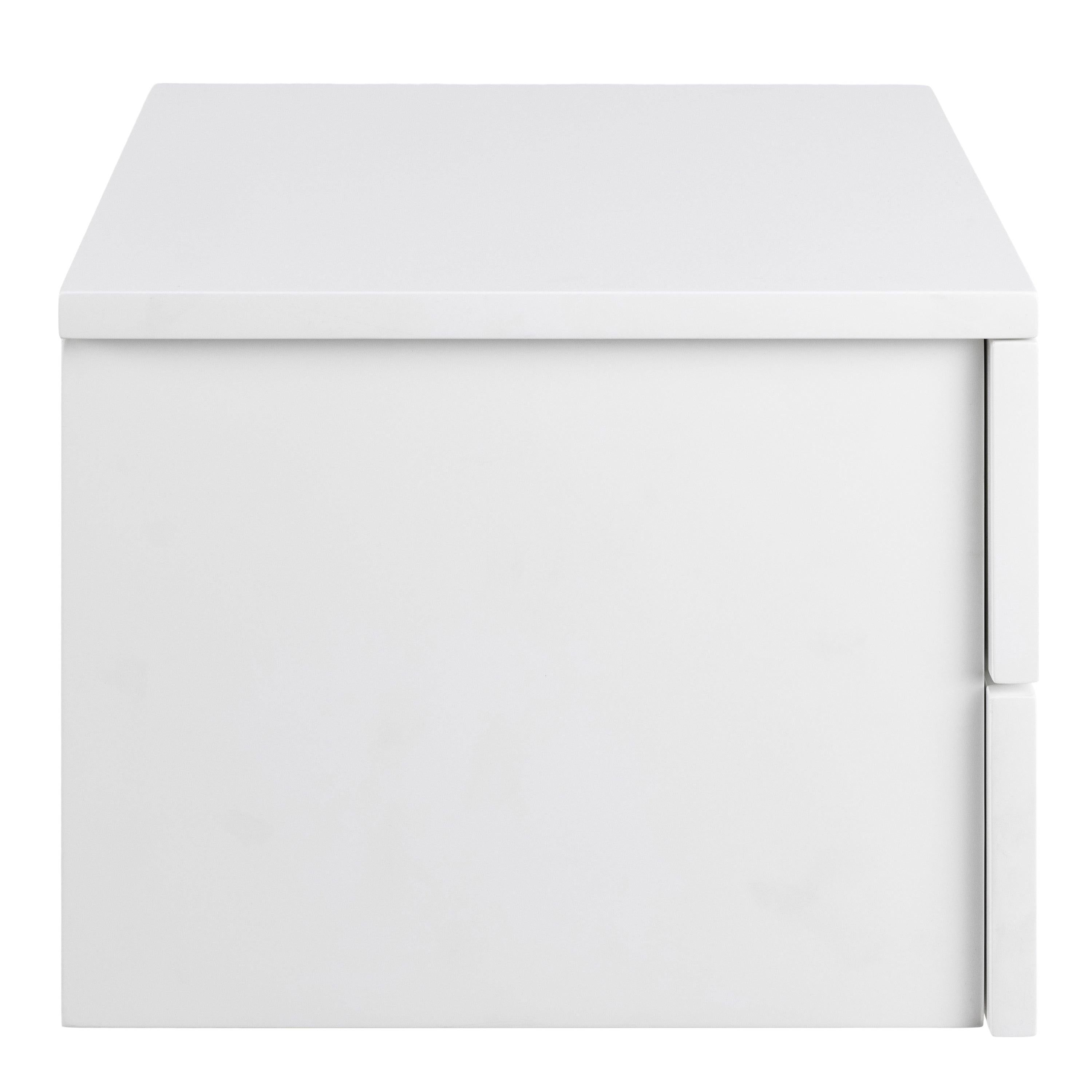 Avignon Bedside Table with 2 Drawers in White - image 3
