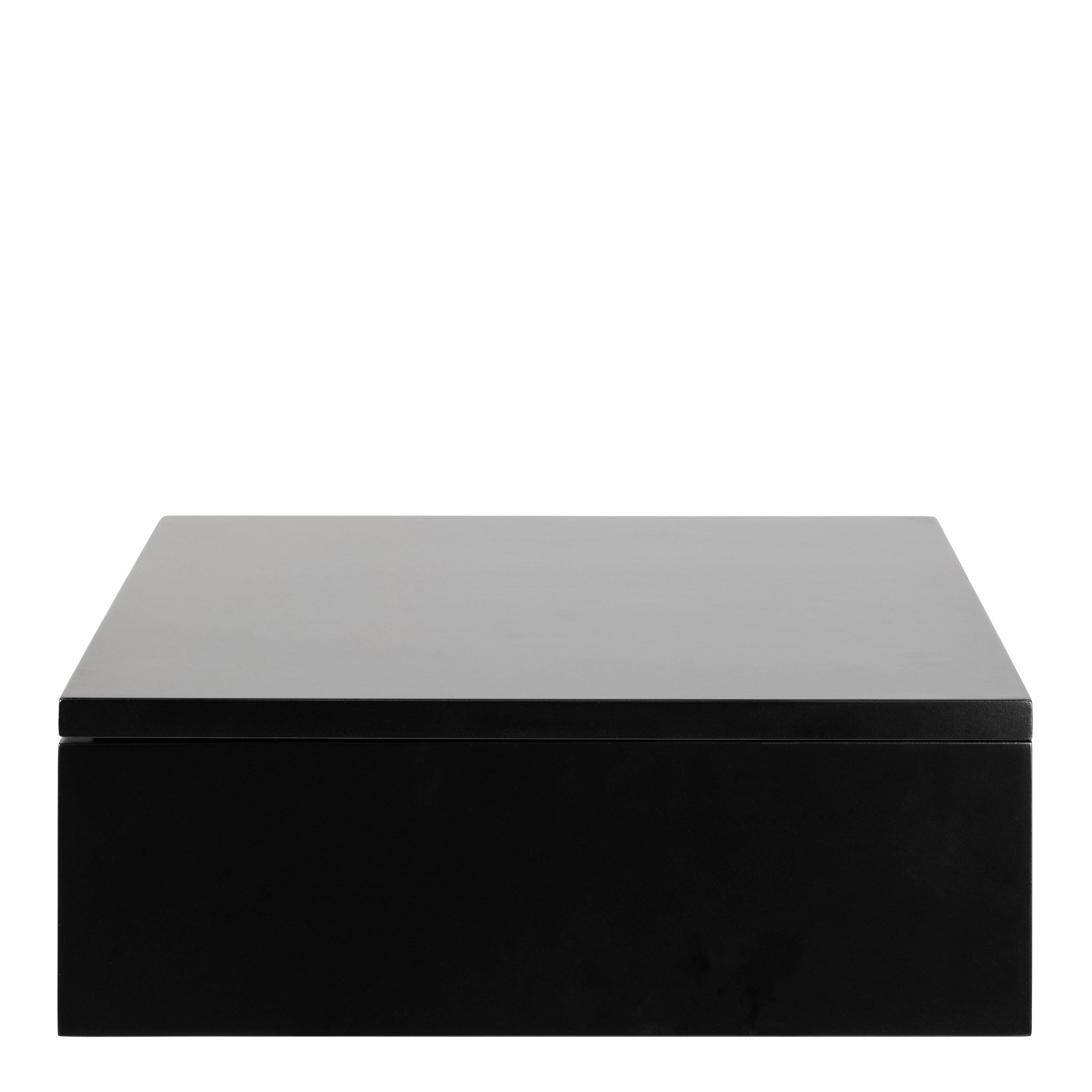 Avignon Square Bedside Table with 1 Drawer in Black - image 2