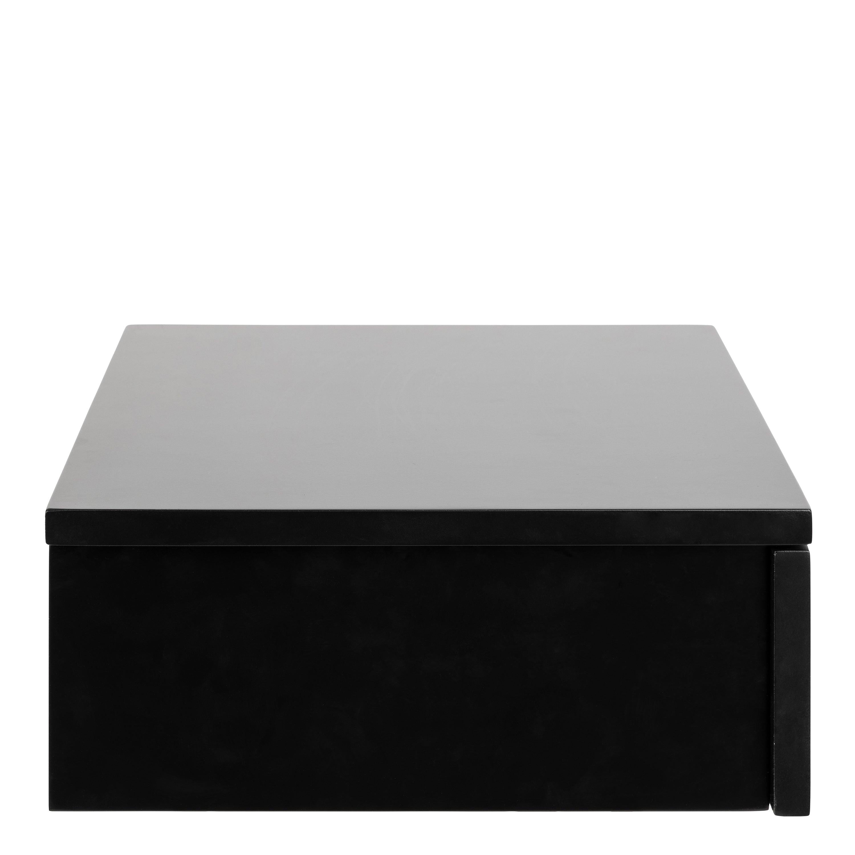 Avignon Square Bedside Table with 1 Drawer in Black - image 3