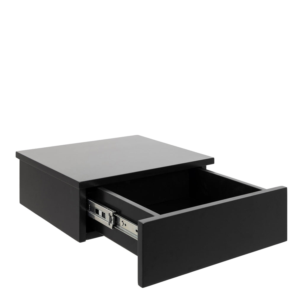Avignon Square Bedside Table with 1 Drawer in Black - image 4