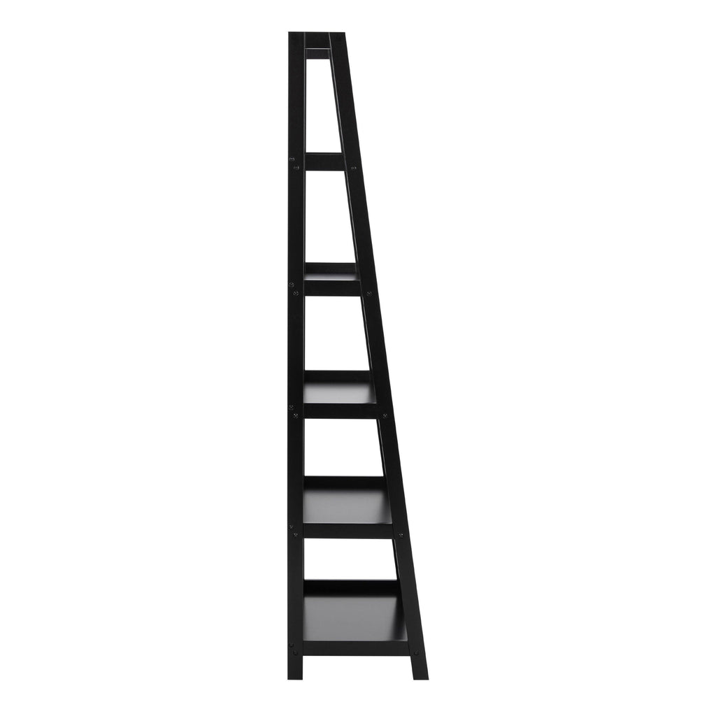 Wally Bookcase with 5 Shelves in Black - image 3