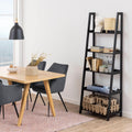 Wally Bookcase with 5 Shelves in Black - image 4