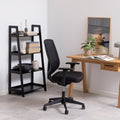 Wally Bookcase with 4 Shelves in Black - image 4