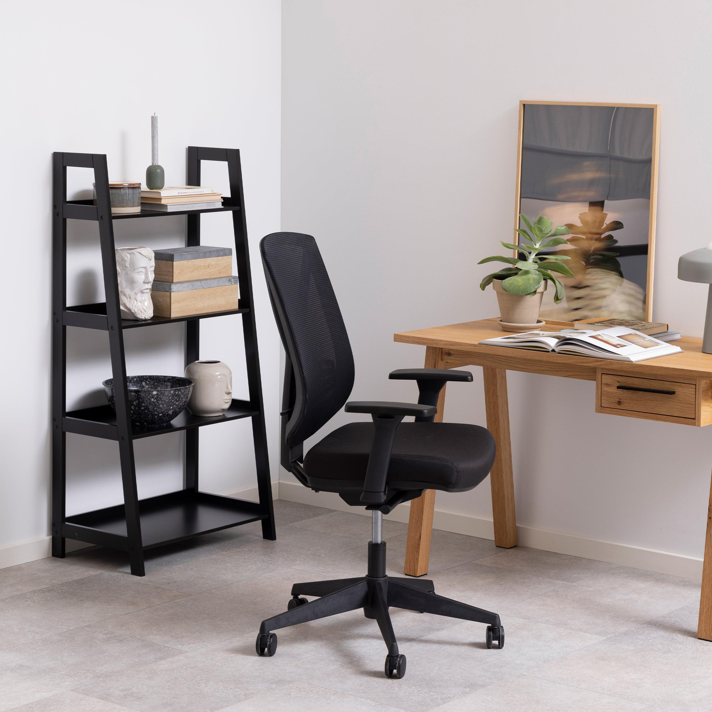Wally Bookcase with 4 Shelves in Black - image 4
