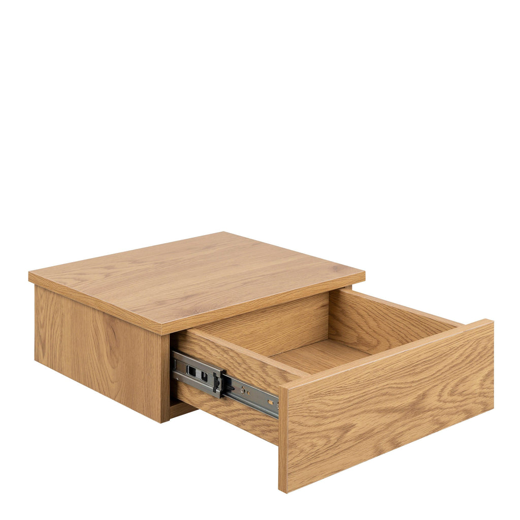 Avignon Square Bedside Table with 1 Drawer in Oak - image 3