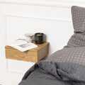 Avignon Square Bedside Table with 1 Drawer in Oak - image 4