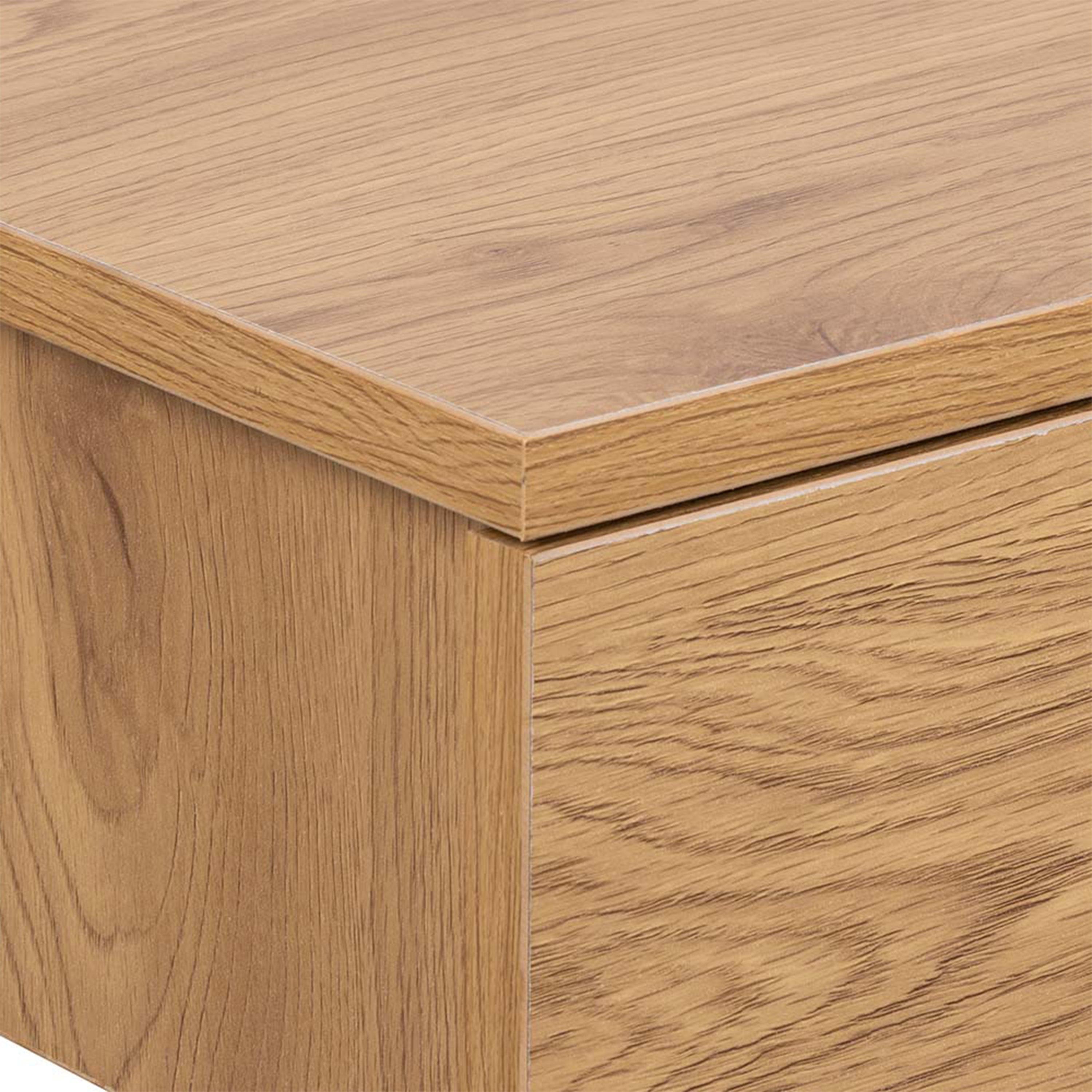 Avignon Square Bedside Table with 1 Drawer in Oak - image 5