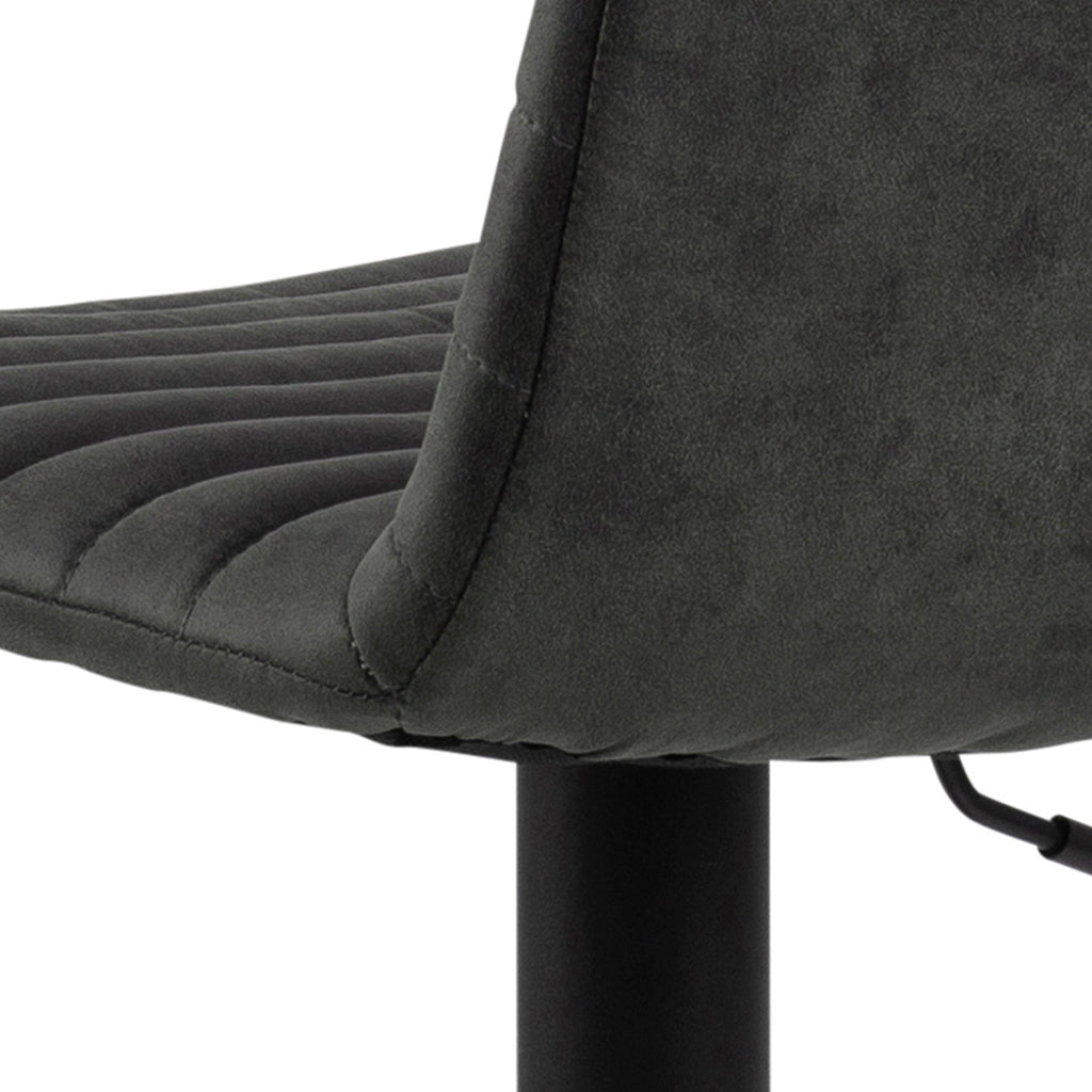 Kimmy Bar Stool in Grey Fabic Set of 2 - image 6