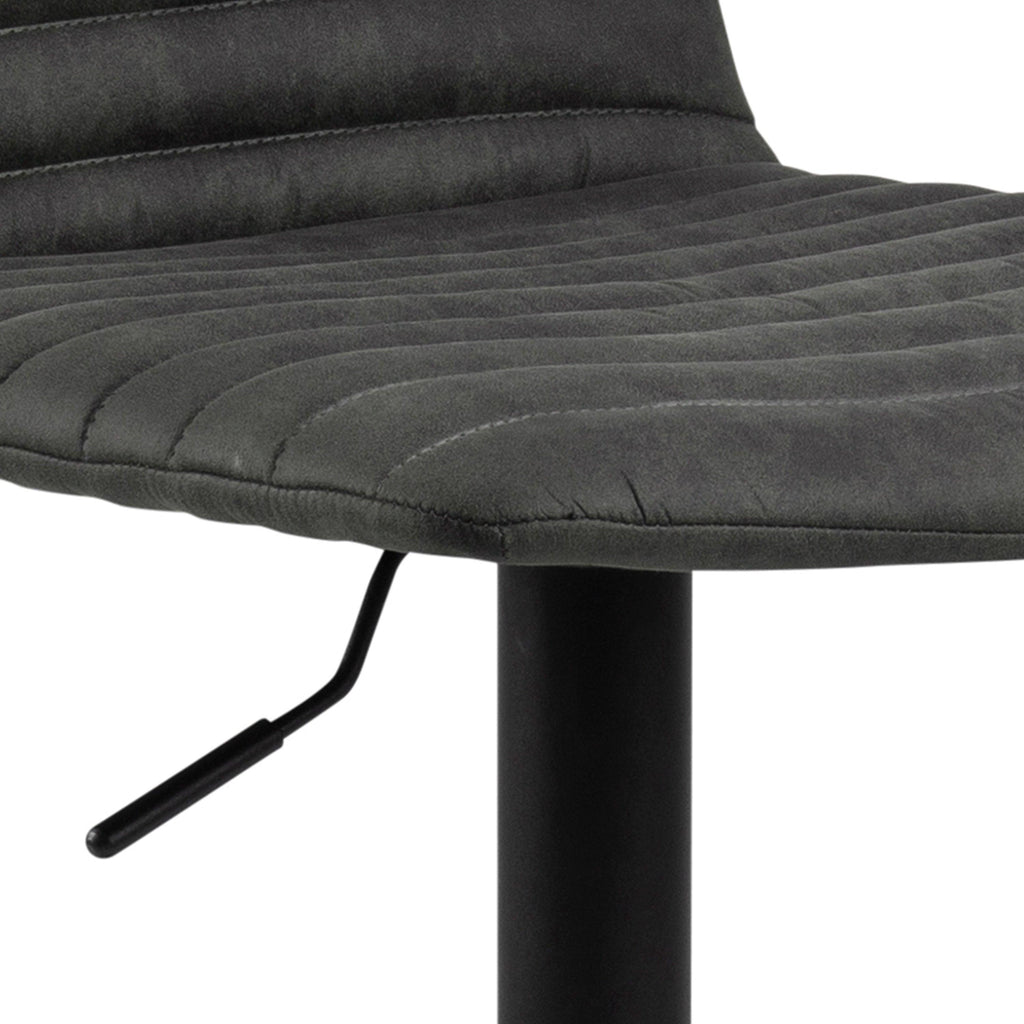 Kimmy Bar Stool in Grey Fabic Set of 2 - image 7