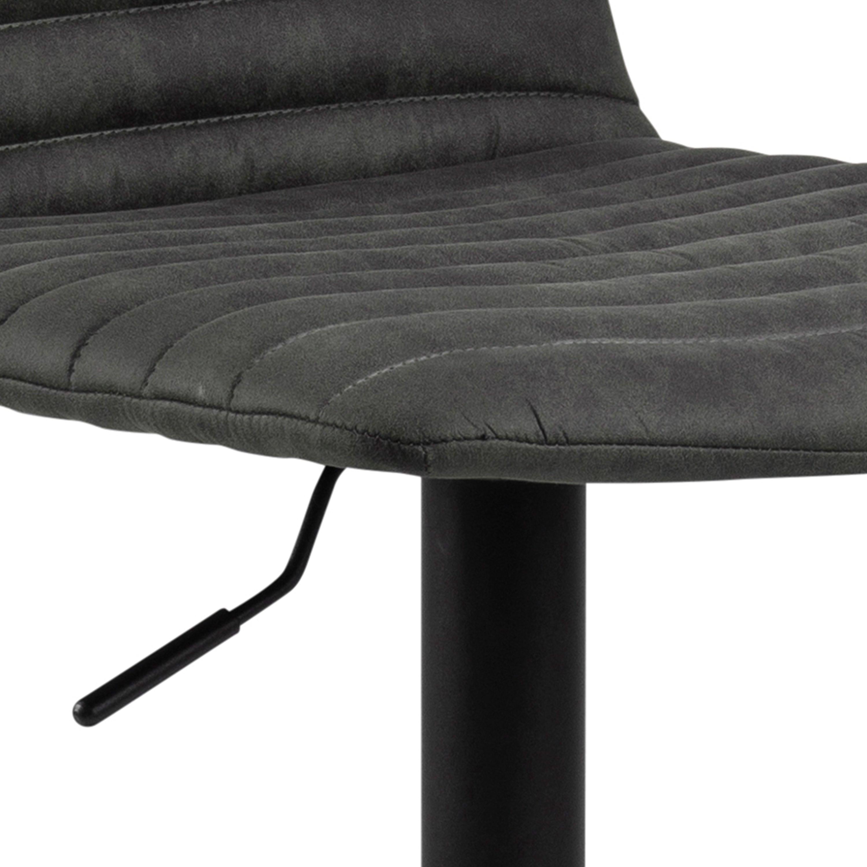 Kimmy Bar Stool in Grey Fabic Set of 2 - image 7