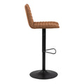 Kimmy Bar Stool with Brown Fabric in Set of 2 - image 3