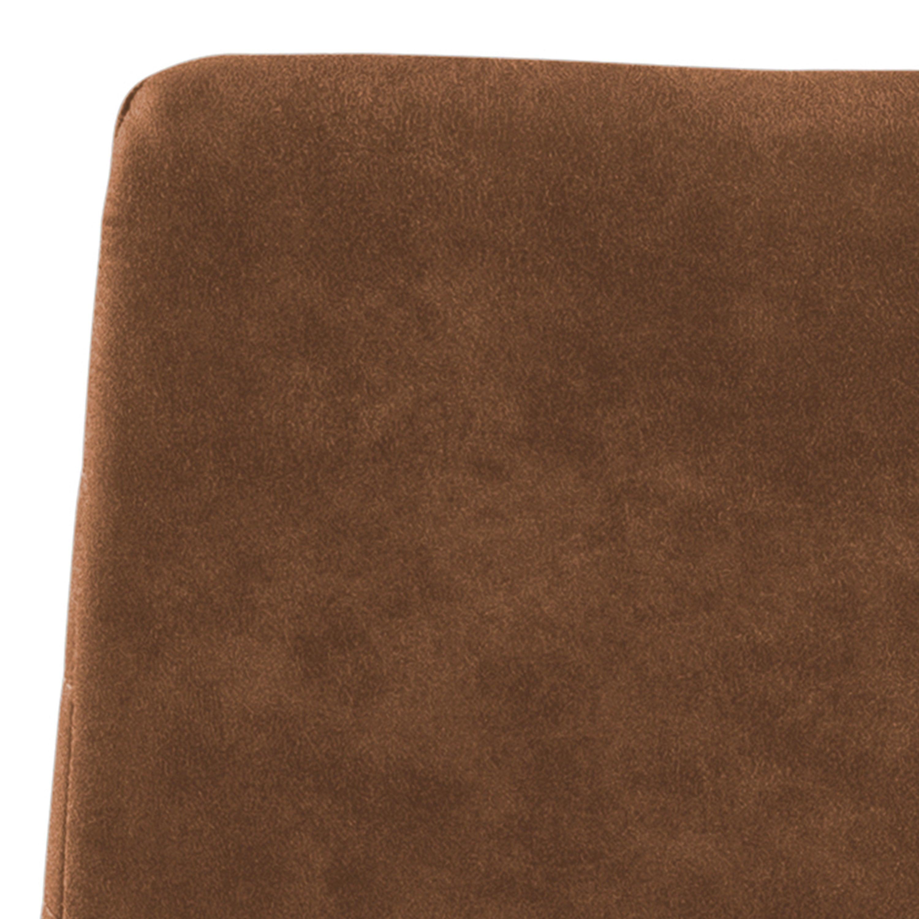 Kimmy Bar Stool with Brown Fabric in Set of 2 - image 6