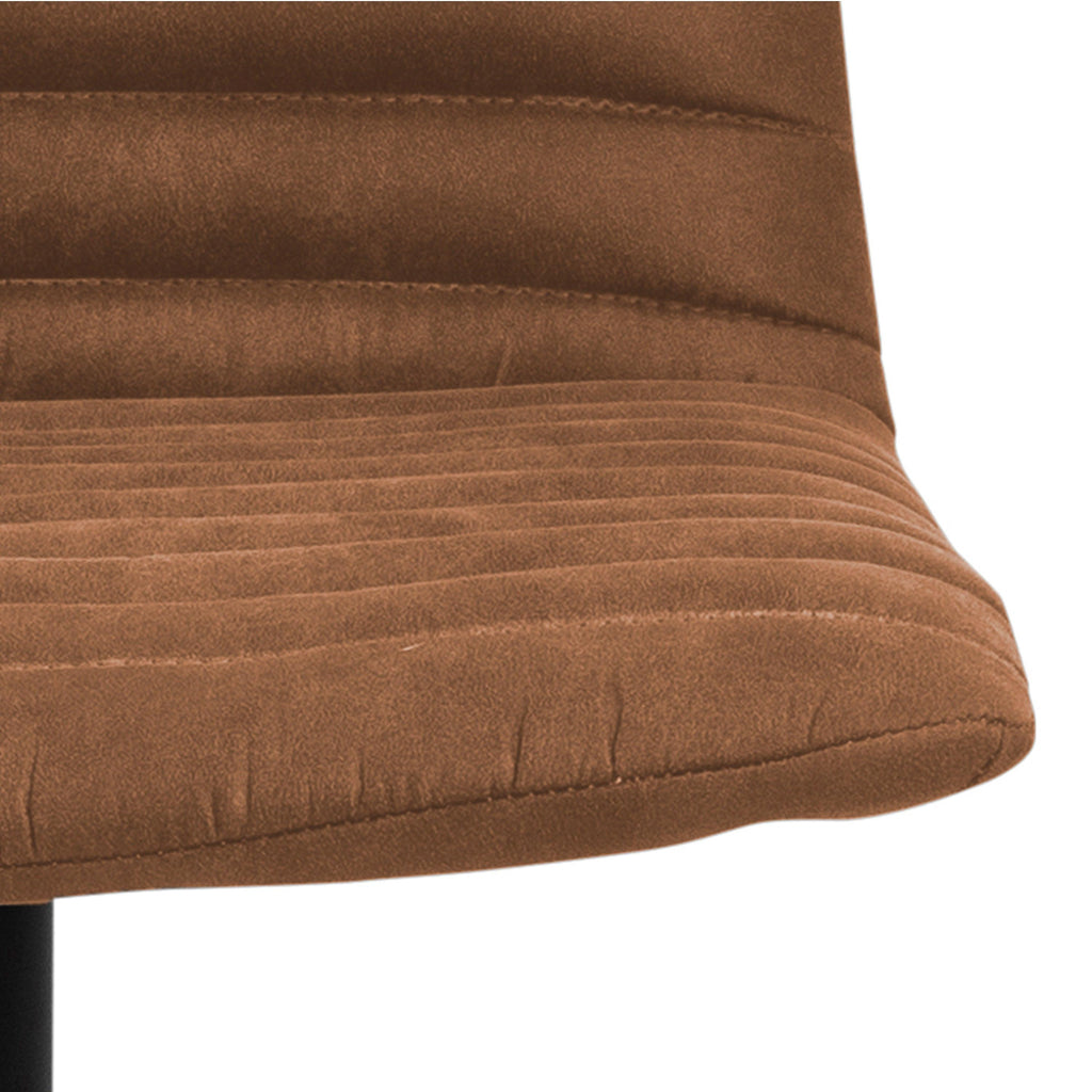 Kimmy Bar Stool with Brown Fabric in Set of 2 - image 7