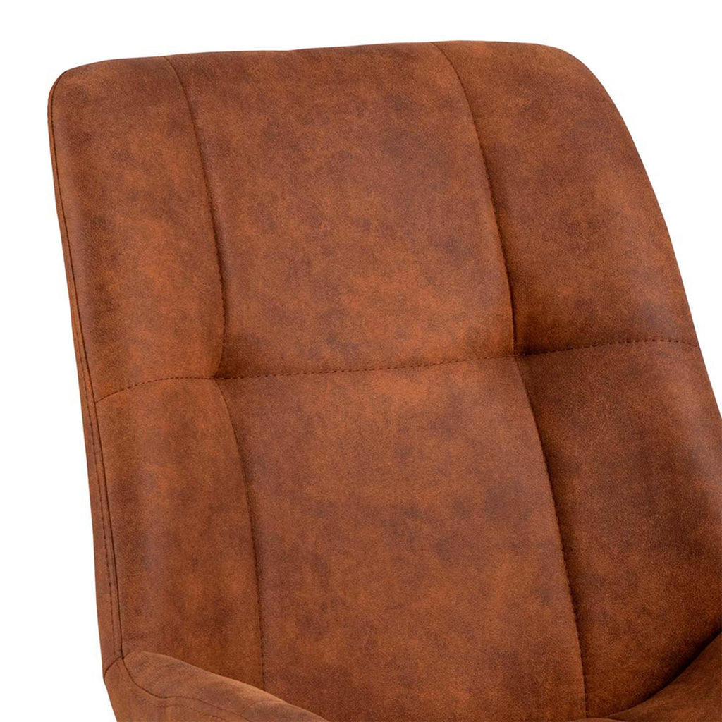 Waylor Dining Chair in Brown Fabric Set of 2 - image 6