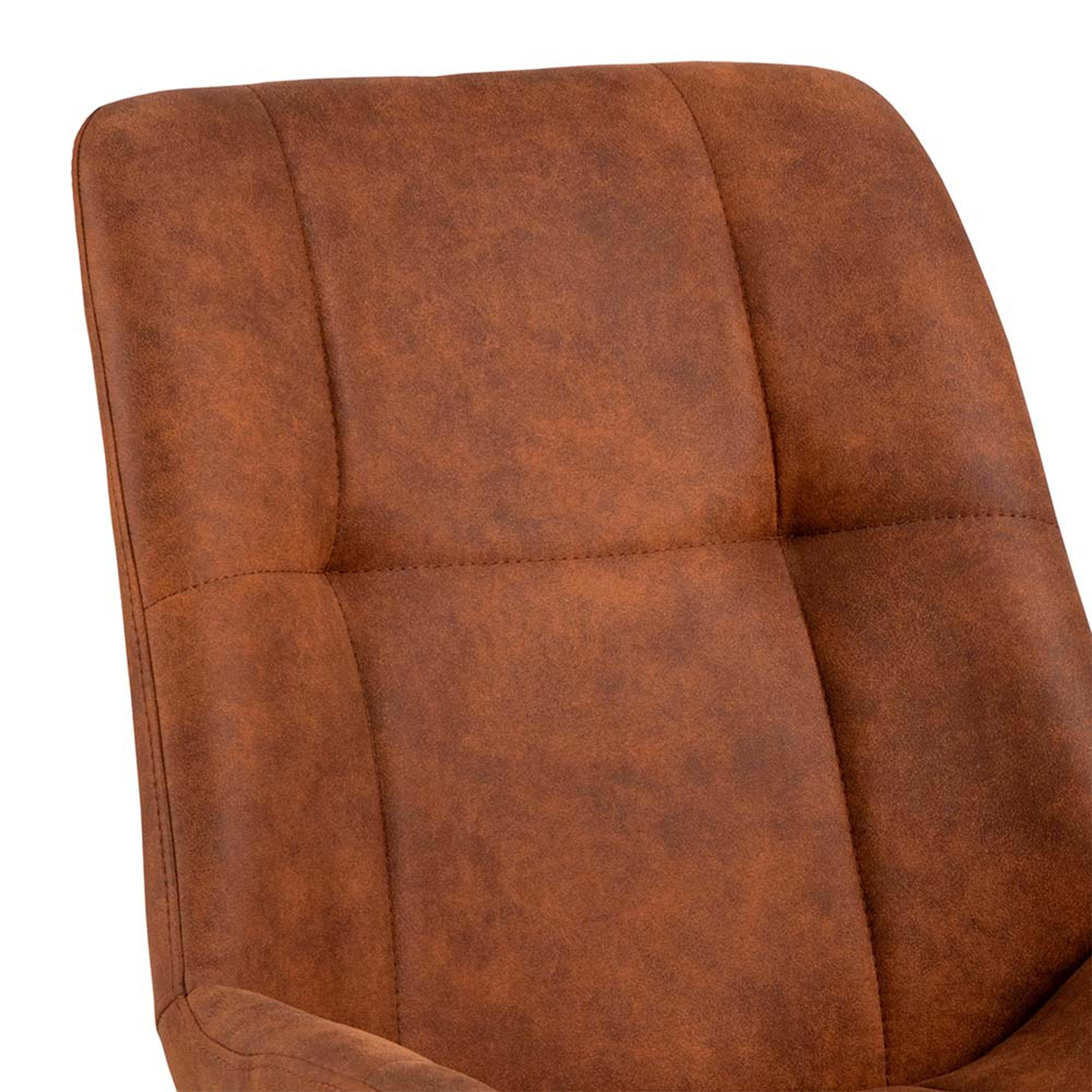 Waylor Dining Chair in Brown Fabric Set of 2 - image 6