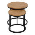 Spiro Round Nest of Tables in Oak - image 2