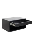 Cholet Square Bedside Table with 1 Drawer in Black - image 3