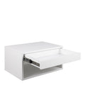 Cholet Square Bedside Table with 1 Drawer in White - image 3