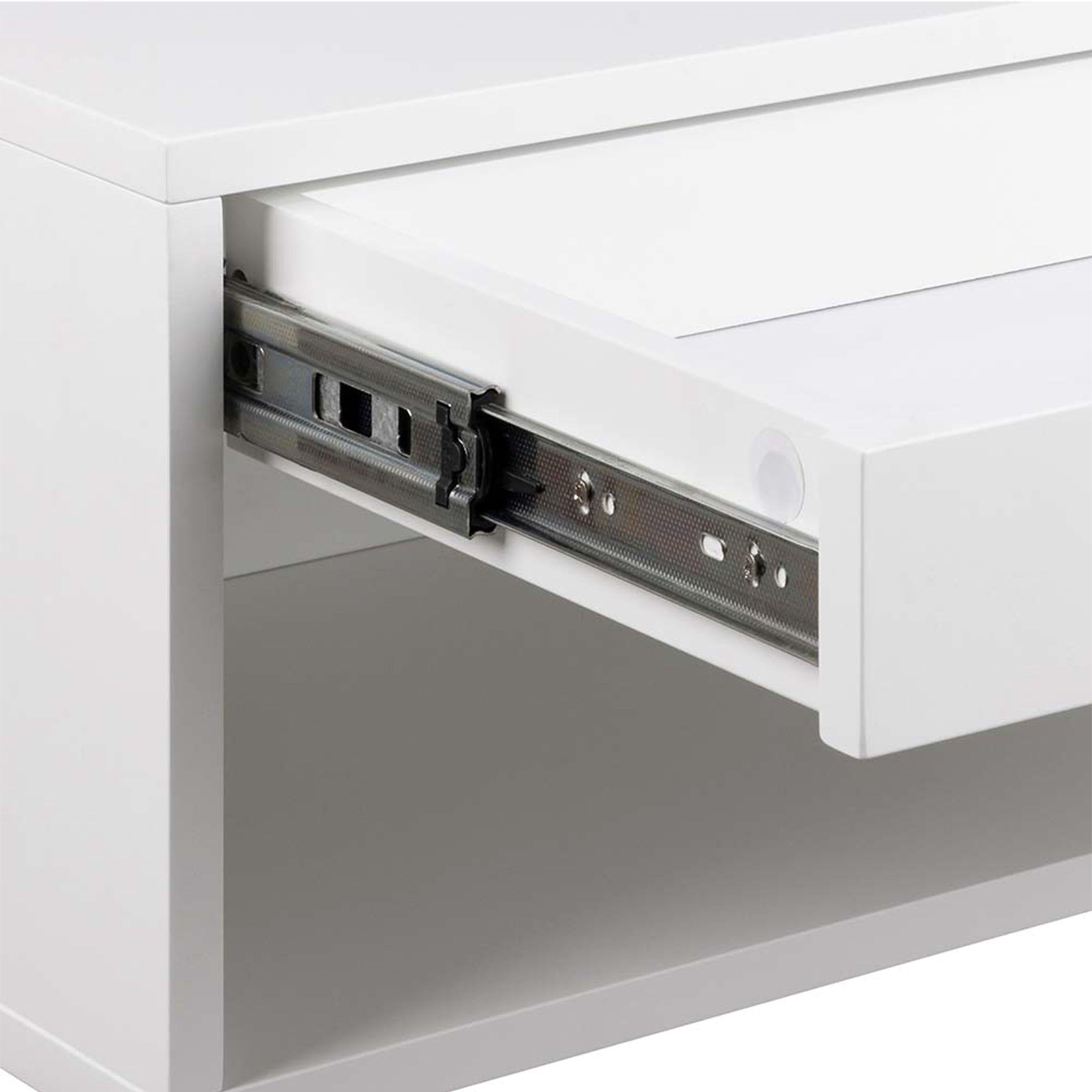 Cholet Square Bedside Table with 1 Drawer in White - image 6