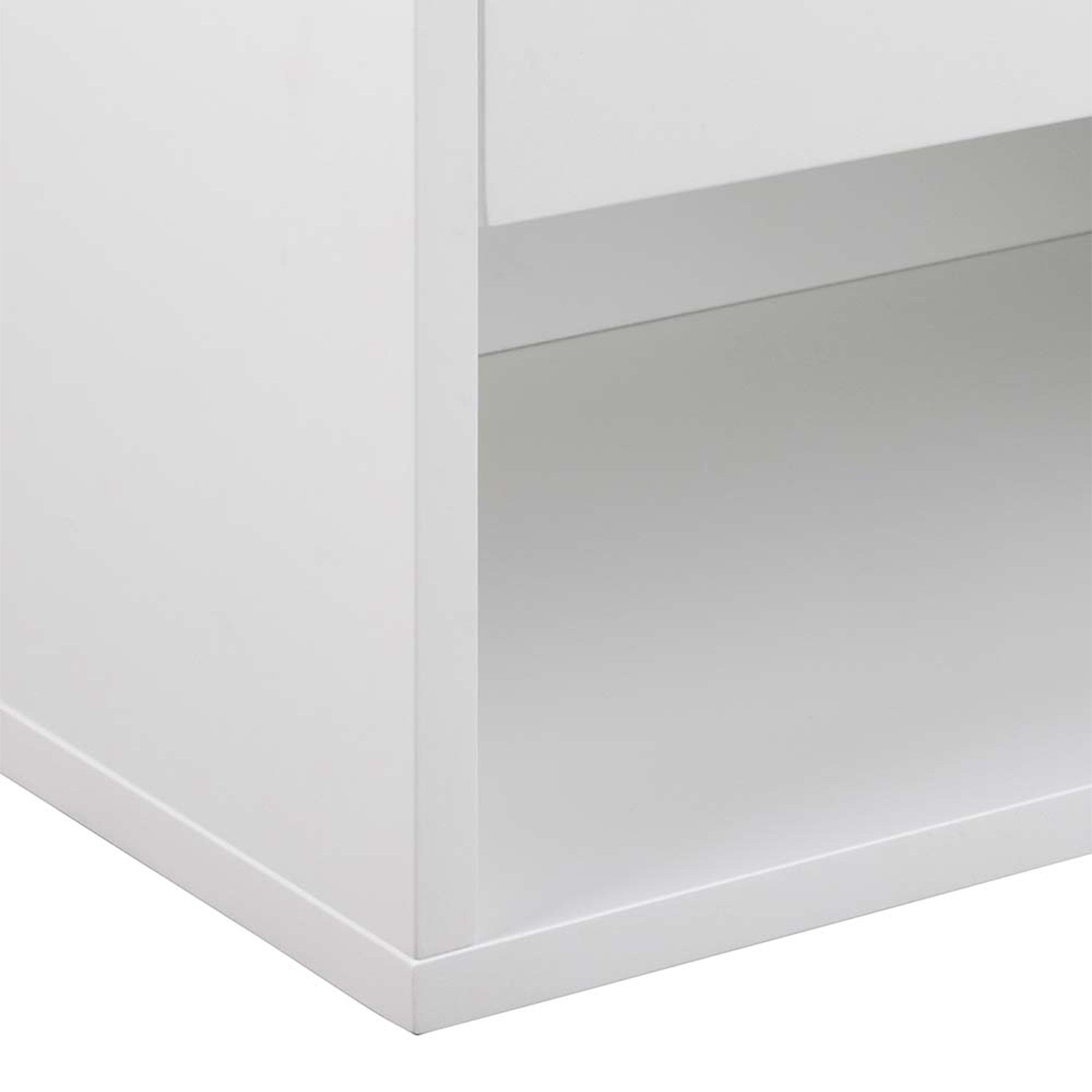 Cholet Square Bedside Table with 1 Drawer in White - image 7
