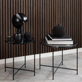 Avila Side Table with Black Polished Marble Stone 42x45cm - image 4