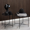 Avila Side Table with Black Polished Marble Stone 52x40cm - image 4