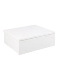 Avignon Square Bedside Table with 1 Drawer in White