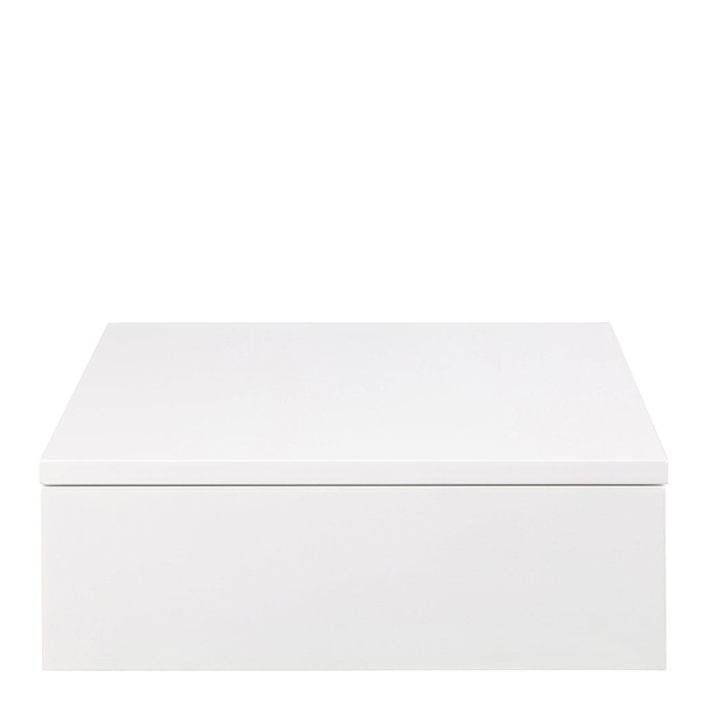 Avignon Square Bedside Table with 1 Drawer in White - image 2