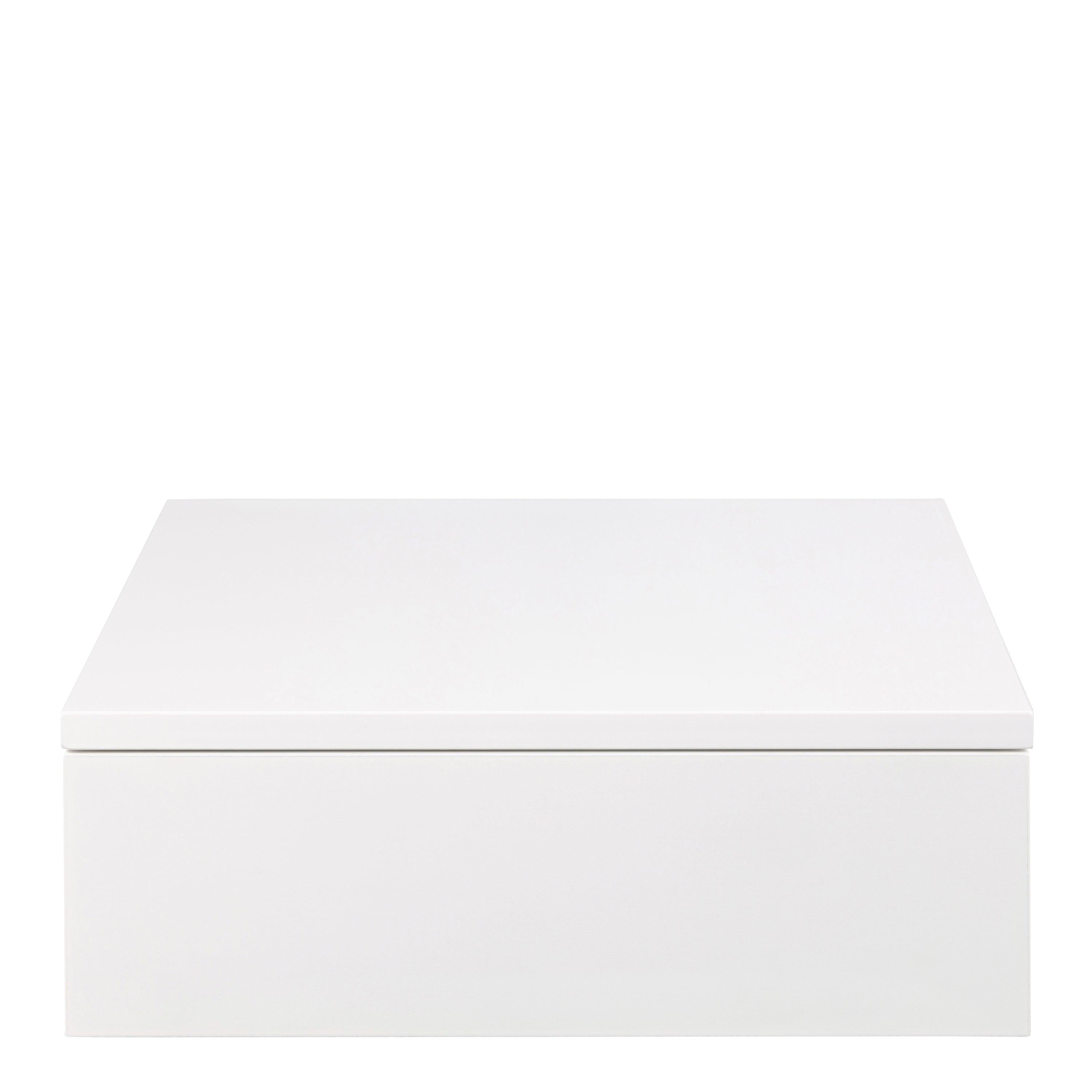 Avignon Square Bedside Table with 1 Drawer in White - image 2