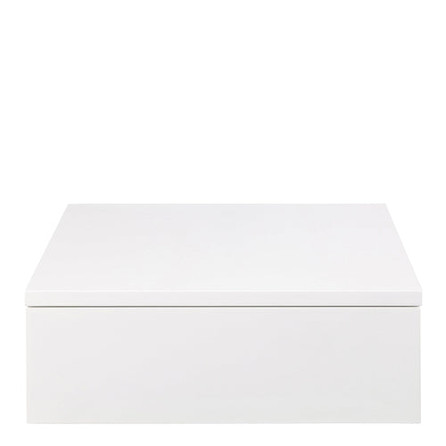 Avignon Square Bedside Table with 1 Drawer in White - image 2