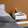 Avignon Square Bedside Table with 1 Drawer in White - image 4