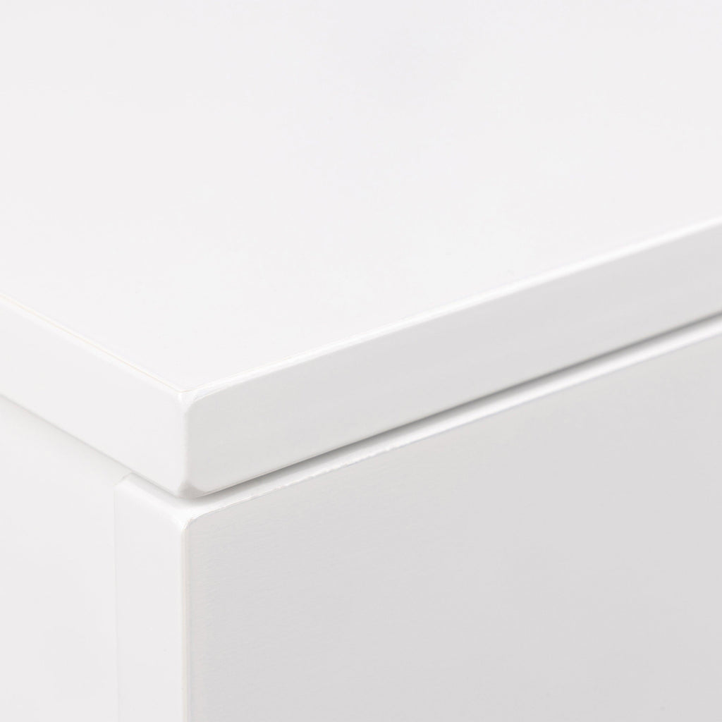 Avignon Square Bedside Table with 1 Drawer in White - image 5