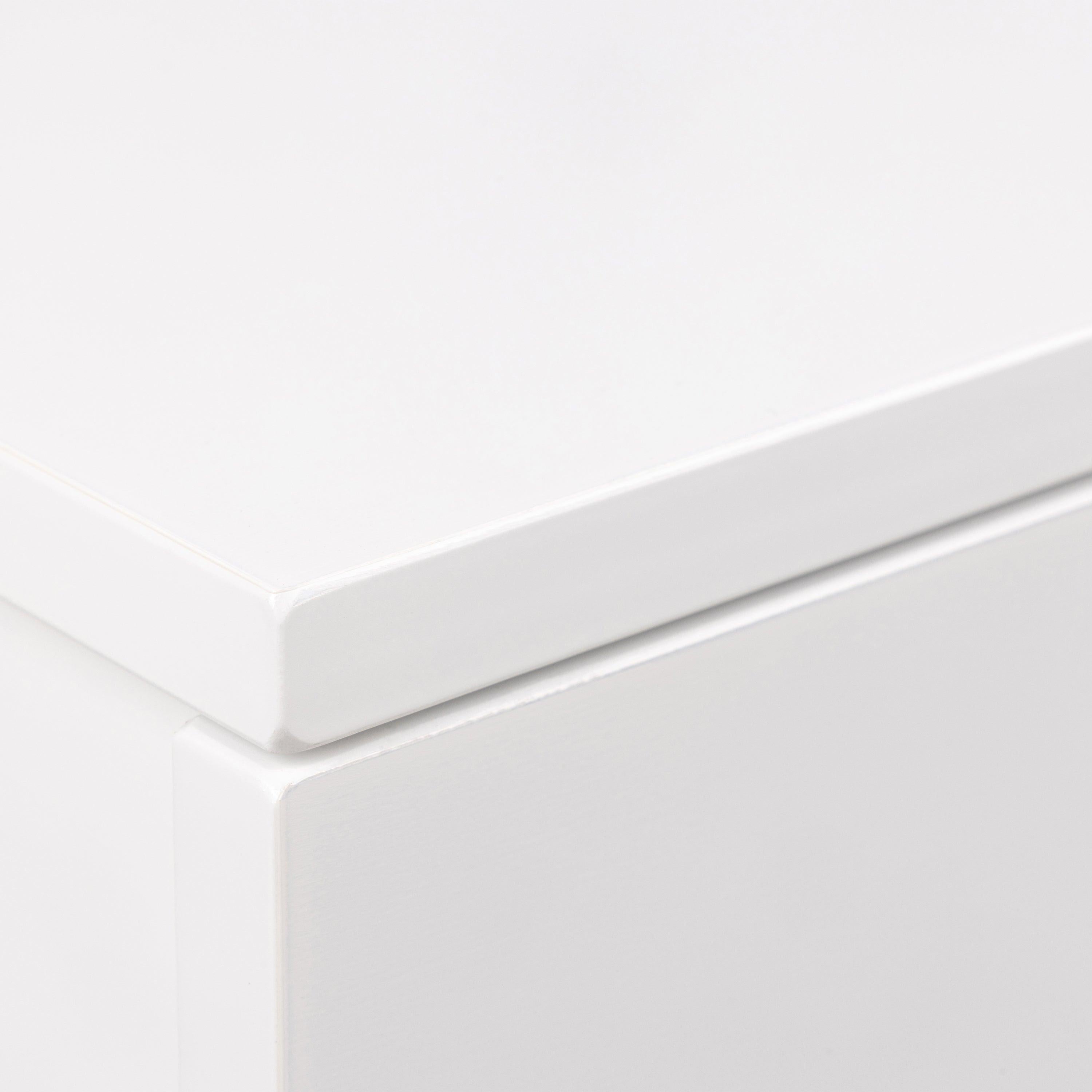 Avignon Square Bedside Table with 1 Drawer in White - image 5