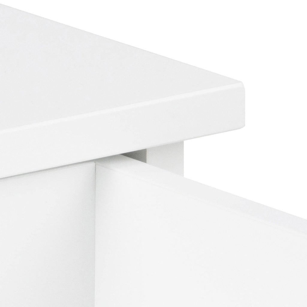 Avignon Square Bedside Table with 1 Drawer in White - image 7