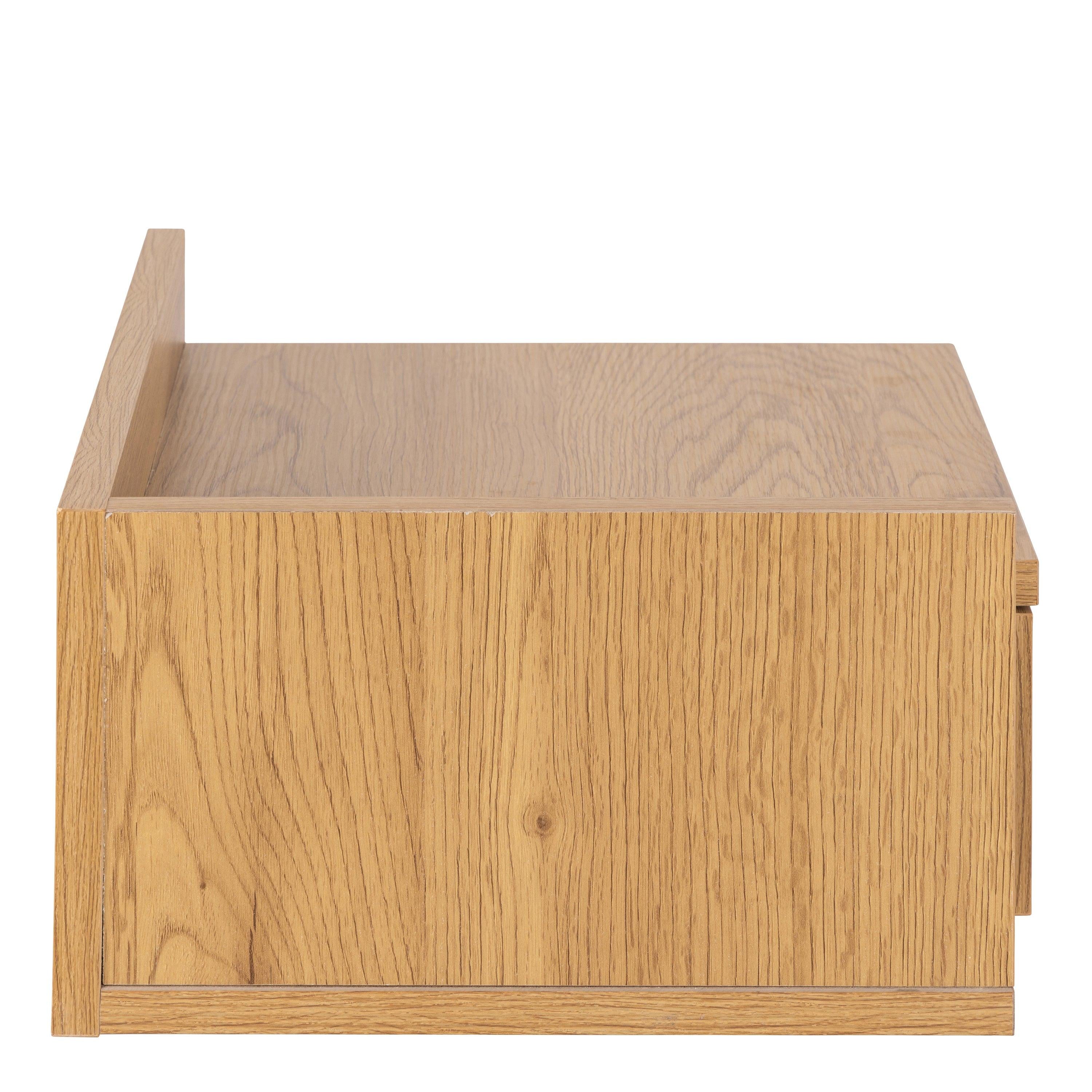 Ashlan Square Bedside Table with 1 Drawers in Oak - image 3