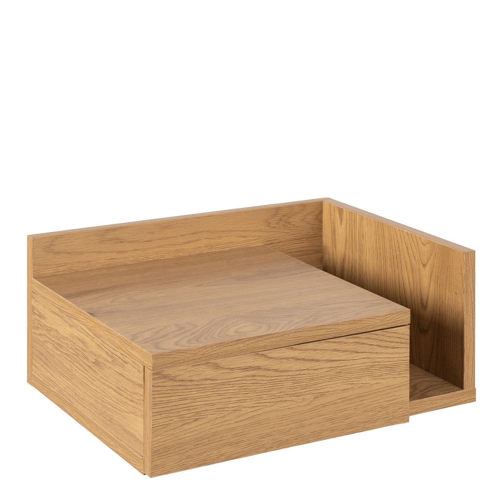 Ashlan Square Bedside Table with 1 Drawers in Oak - image 4